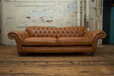 Klassische Chesterfield Leder Couch Sofa 3 Sitzer Sitz Couchen Sofas Polster Neu