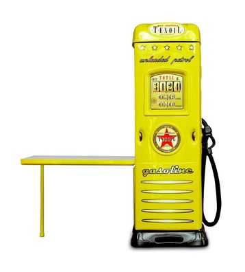 Tankstelle Schrank Kleiderschrank mit Schreibtisch Auto Tankstellen Design Gelb