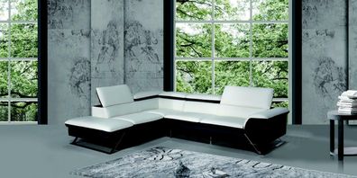 Designer Sitzpolster Ledersofa Garnitur Couch Wohnlandschaft L Form Ecksofa 993