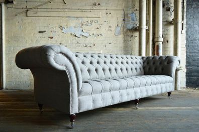 Chesterfield Designer Couch 4 Sitz Sofa Polster Textil Leder Garnitur 2016-48