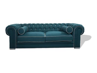 Chesterfield Sofa 3 SITZER Polster Designer Couchen Sofas Garnitur Grün Couch