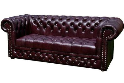 Chesterfield 3 Sitzer mit Bettfunktion Sofa Couch Polster Garnitur Couchen Neu!
