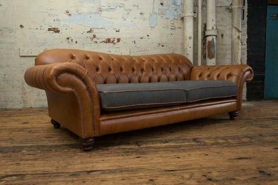 Klassische Chesterfield Leder Sofa 3 Sitzer Sitz Couchen Sofas Polster Couch Neu