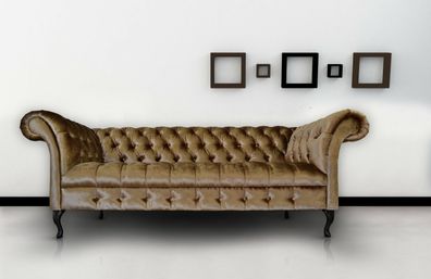 Chesterfield Sofa Polster Leder Couchen Sofas Garnitur Textil Dreisitzer Neu 3