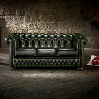 3 Sitzer Couch Textil Stoff Sofa wählbare Farbe Chesterfield Couchen Wohnzimmer
