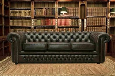 Chesterfield design luxus Sofa Polster couch garnitur Leder textil 3 Sitzer 107