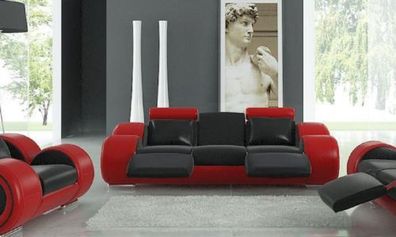 Ledersofa Couch Wohnlandschaft 3 Sitzer Design Modern Sofa 3SitzerBerlin