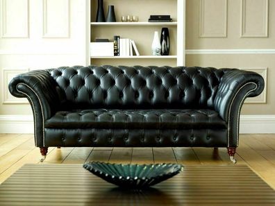 Chesterfield design luxus Sofa Polster couch garnitur Leder textil 3 Sitzer 108