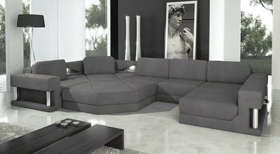 Modern Ecksofa Couch Polster Leder Design Sofa Garnitur Wohnlandschaft ParlameC