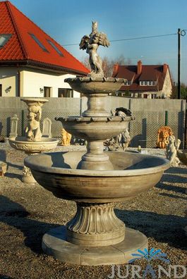 Springbrunnen Fontäne Fontaine Brunnen Wasserspiel Garten Deko Römisch 255cm
