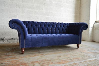 Chesterfield Design Luxus Polster Sofa Couch Sitz Garnitur Leder Textil Neu #181