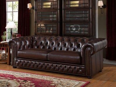 Chesterfield design luxus Sofa Polster couch garnitur Leder textil 3 Sitzer 9918