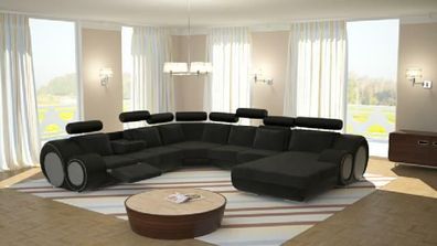 Sofa Designer Wohnlandschaft U-Form Couch Ecksofa Polster Garnitur Eckgarnitur