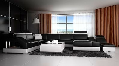 Ledersofa Sofa Couch Wohnlandschaft Ecksofa Garnitur Design Modern Sofa K5011