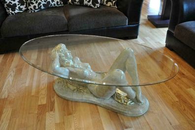 Erotischer Glastisch Skulptur Figur Couchtisch Tisch Sofa Bestell Tische Statue