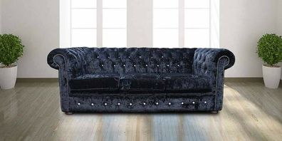 Chesterfield Design Luxus Polster Sofa Couch Sitz Garnitur Leder Textil Neu #246