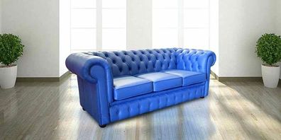 Chesterfield Design Polster Couch Leder Sofa Garnitur Luxus Textil Sofas #167