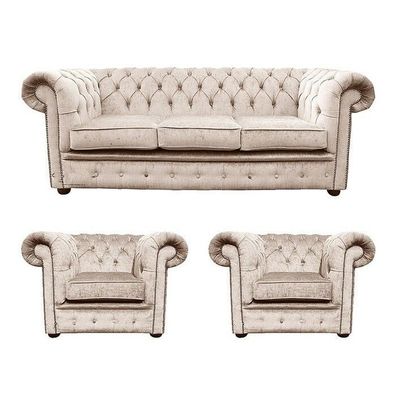 Chesterfield Couch Polster Sofa Klassische Leder Sofagarnitur Polster Couch Neu