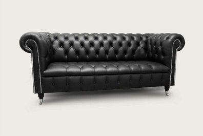 Chesterfield 3 Sitzer Design Couch Sofa Polster Sitz Leder Stoff Luxus Couchen