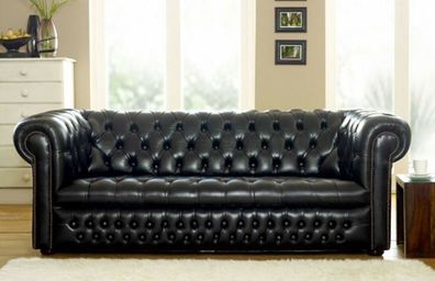 Chesterfield design luxus Sofa Polster couch garnitur Leder textil 3 Sitzer 106