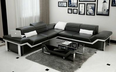 Ledersofa Sofa Couch Wohnlandschaft Ecksofa Garnitur Design Modern Sofa K5007B