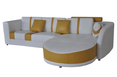Leder Eck Sofa Couch Polster Sitz Wohn Modern Design Möbel Garnitur Landschaft