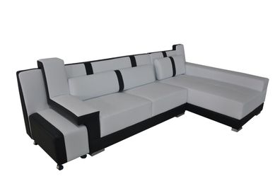 Eck Sofa Couch Polster Eck Sitz Garnitur Wohnlandschaft Beleuchtet L Form Leder