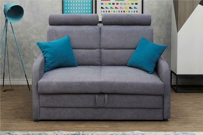 3 Sitz Sofa Couch Sofas Textil Polster Stoff Garnitur Bettfunktion Schlafsofa