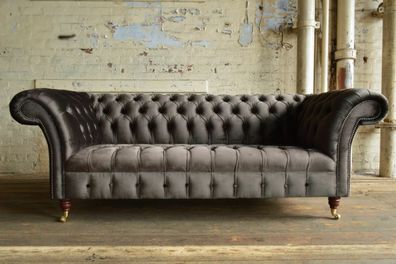 Chesterfield Design Luxus Polster Sofa Couch Sitz Garnitur Leder Neu Sofas # 200