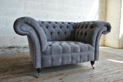 Chesterfield Sessel Fernseh Design Polster Sofa Couch Chesterfield Textil Neu D1