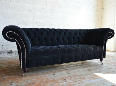 Chesterfield Design Luxus Polster Sofa Couch Sitz Garnitur Leder Textil Neu #120
