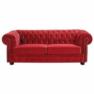 Chesterfield Sofa Couch Polster Sofas Klassischer 3 Sitzer Leder Textil Napoli