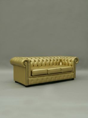 Chesterfield Design Luxus Polster Sofa Couch Sitz Garnitur Leder Textil Neu #222