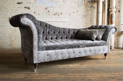 Design Sofa Chesterfield Luxus Klass Couch Polster Garnitur Leder Textil 1043