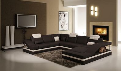 Design Ecken Big Polster Eck Sofa Couch XXL Leder Sofas Garnitur Wohnlandschaft