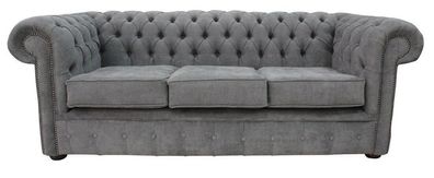 Chesterfield Design Luxus Polster Sofa Couch Sitz Garnitur Leder Textil Neu #252