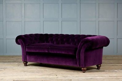 Chesterfield Design Luxus Polster Sofa Couch Sitz Garnitur Leder Textil Neu #130