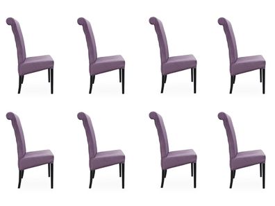 8x Sessel Design Polster Stühle Stuhl Chesterfield Klassische Lehn Leder