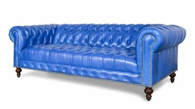 Chesterfield Design Luxus Polster Sofa Couch Sitz Garnitur Leder Textil Neu #268