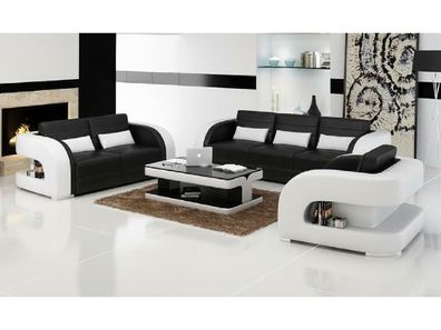 3 + 2 + 1 Sofagarnitur Ledersofa Couch Sofa Designer Sofas Wohnlandschaft Bergamo