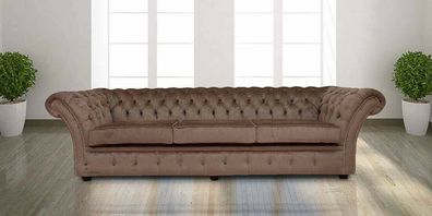 XXL Big Sofa Couch Chesterfield 240cm Polster Sofas 4 Sitzer Leder Textil #235