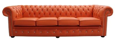 XXL Big Sofa Couch Chesterfield 240cm Polster Sofas 4 Sitzer Leder Textil #240