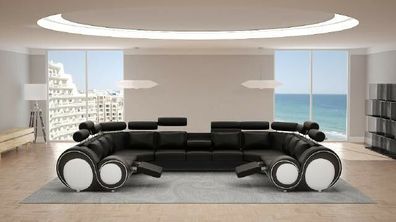 Ecksofa Ledersofa Polster Couch XXL Big Wohnlandschaft Ledersofa Sofa Berlin4