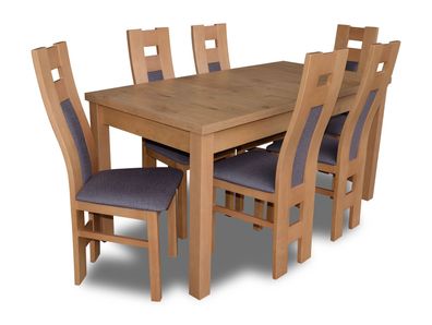 Tische Essgruppe Esszimmer Garnitur Stuhl Set Holz Essgarnituren Tisch 6 Stühle