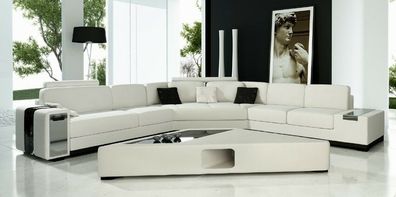 Ledersofa Ecksofa Sofa Couch Polster Designer Eckgarnitur Wohnlandschaft Lima