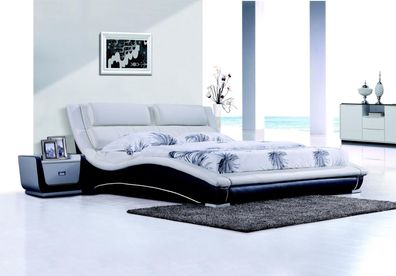 Designer Luxus Chesterfield Polster Doppelbett Bett Betten Hotel Leder S-9110