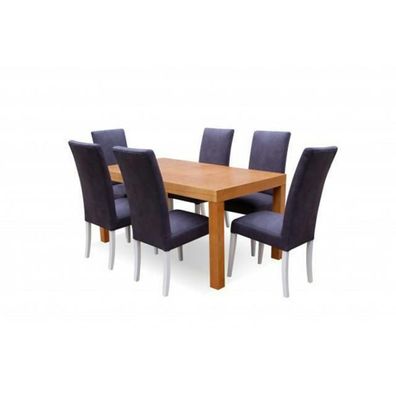 6x Stuhl Set Stühle Polster Garnitur Küchen Wohnzimmer Esszimmer Set Designer