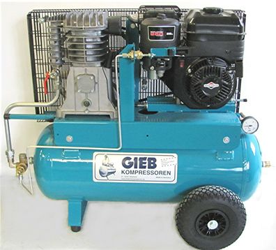 GIEB Kompressor Kompressoren 550/60-10 Bar, Benzinmotor 6,52 PS Gasregul.