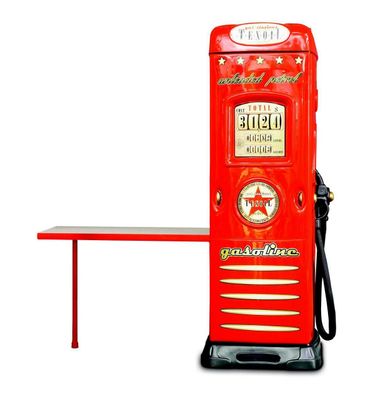 Tankstelle Schrank Kleiderschrank mit Schreibtisch Auto Tankstellen Design rot