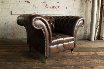 Chesterfield Sessel Fernseh Design Polster Sofa Couch Chesterfield Textil Neu V1